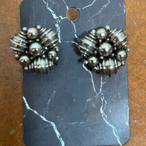 Silver Cluster Earrings